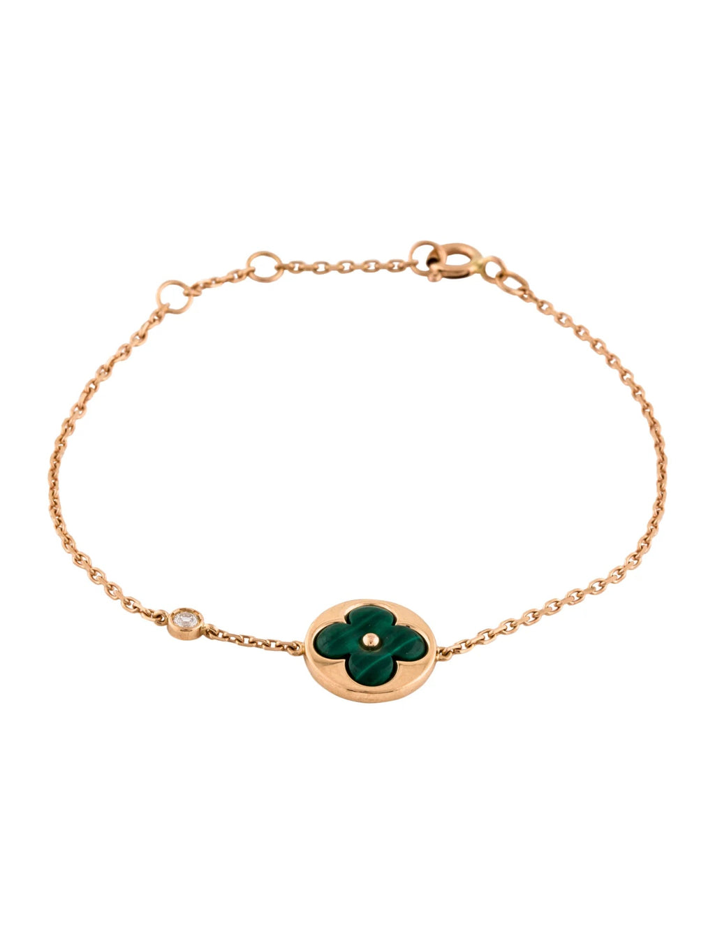 [Plus&Max]SUN MALACHITE 1 DIAMOND PINK GOLD BRACELET