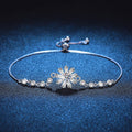 [Plus&Max]RADIANT ICY CRYSTAL SUNFLOWER MOISSANITE BRACELET