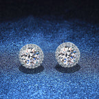 [Plus&Max]CLASSIC 4-PRONG ROUND MOISSANITE STUD EARRINGS
