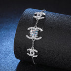 [Plus&Max]CLASSIC INTERLOCKING MOISSANITE BRACELET