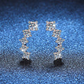 [Plus&Max]SPARKLING SMILE ARC MOISSANITE STUD EARRINGS