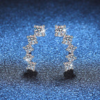 [Plus&Max]SPARKLING SMILE ARC MOISSANITE STUD EARRINGS