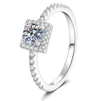 [Plus&Max]DAINTY SUGAR-CUBE MOISSANITE RING