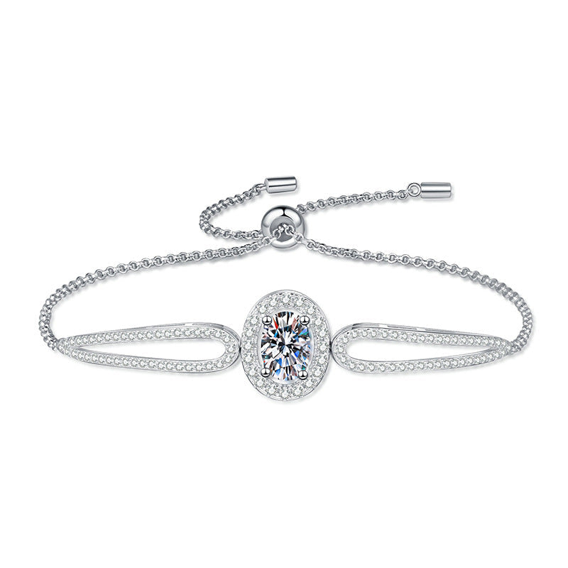 [Plus&Max]"PIGEON'S EGG" TEARDROP MOISSANITE BRACELET