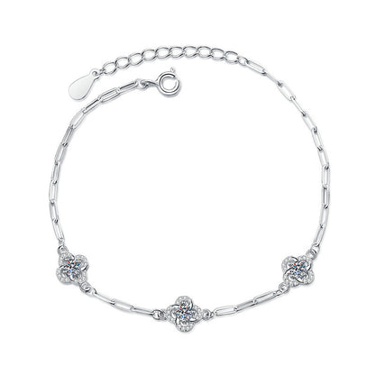 [Plus&Max]TRIPLE-CLOVER MOISSANITE BRACELET