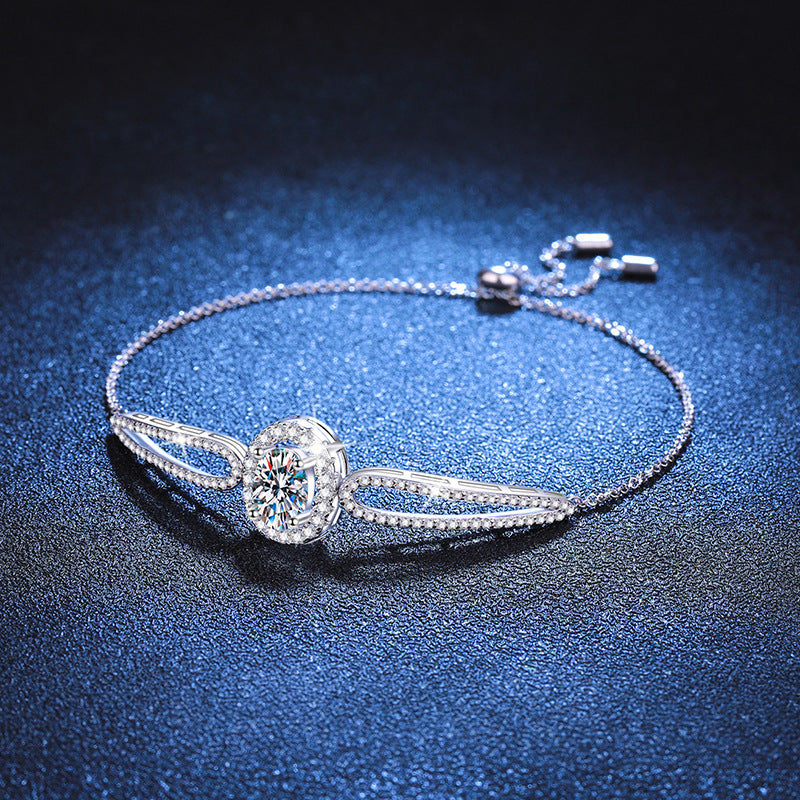 [Plus&Max]"PIGEON'S EGG" TEARDROP MOISSANITE BRACELET