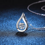 [Plus&Max]DANCING WATER DROP MOISSANITE NECKLACE
