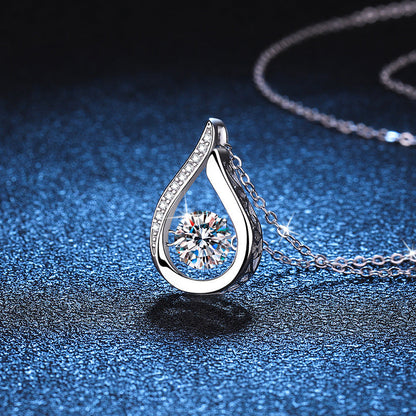 [Plus&Max]DANCING WATER DROP MOISSANITE NECKLACE