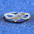 [Plus&Max]INTERTWINING LOVE MOISSANITE RING