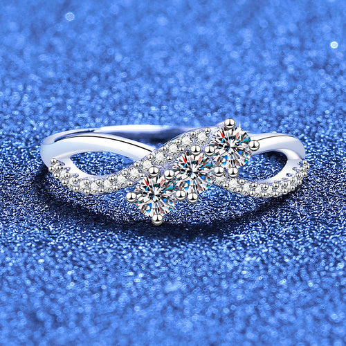 [Plus&Max]INTERTWINING LOVE MOISSANITE RING