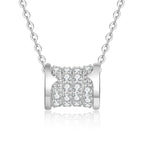 [Plus&Max]FULL-PAVE "HOURGLASS" MOISSANITE NECKLACE
