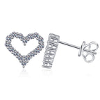 [Plus&Max]SPARKLING HEART-SHAPED MOISSANITE STUD EARRINGS