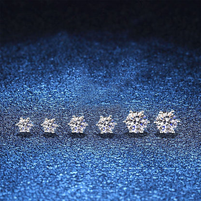 [Plus&Max]SIX-PRONG MOISSANITE EARRINGS