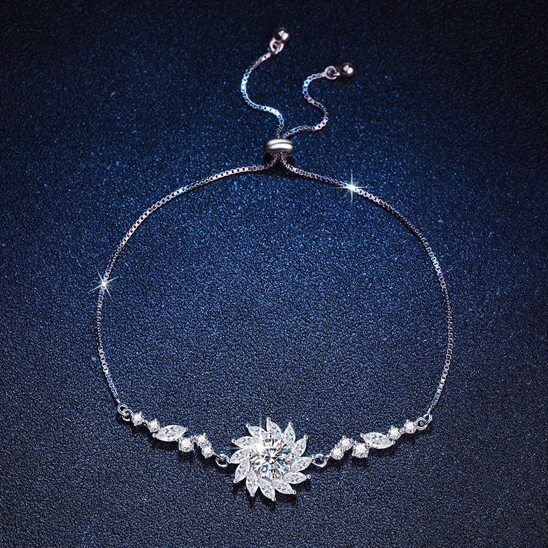 [Plus&Max]RADIANT SUNFLOWER MOISSANITE BRACELET