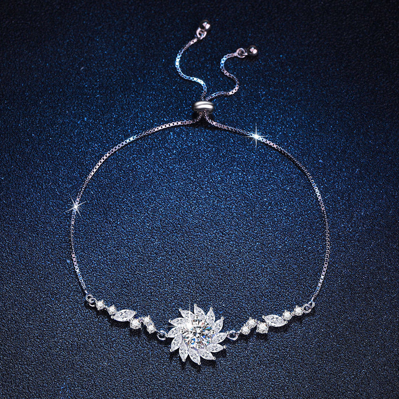 [Plus&Max]RADIANT SUNFLOWER MOISSANITE BRACELET