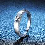 [Plus&Max]SLEEK MINIMALIST COUPLE'S MOISSANITE RING