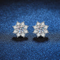 [Plus&Max]RADIANT SUNFLOWER MOISSANITE STUD EARRINGS
