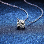 [Plus&Max]CLASSIC FOUR-PRONG SOLITAIRE MOISSANITE NECKLACE