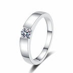 [Plus&Max]SLEEK MINIMALIST COUPLE'S MOISSANITE RING