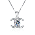 [Plus&Max]CLASSIC INTERLOCKING MOISSANITE PENDANT NECKLACE