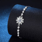 [Plus&Max]RADIANT ICY CRYSTAL SUNFLOWER MOISSANITE BRACELET