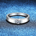 [Plus&Max]SLEEK MINIMALIST COUPLE'S MOISSANITE RING