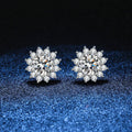 [Plus&Max]BLOOMING SUNFLOWER MOISSANITE STUD EARRINGS
