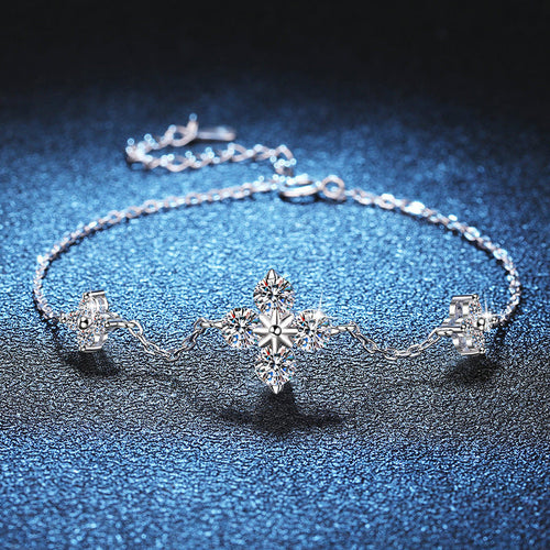 [Plus&Max]CLOVER LUCKY CHARM MOISSANITE BRACELET
