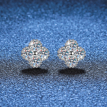 [Plus&Max]ELEGANT FOUR-LEAF CLOVER MOISSANITE STUD EARRINGS