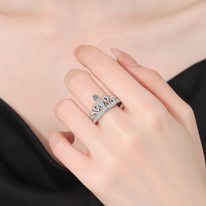 [Plus&Max]DREAMY CROWN MOISSANITE RING - 1.2CT ELEGANT PRINCESS STYLE