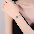 [Plus&Max]CLOVER LUCKY CHARM MOISSANITE BRACELET