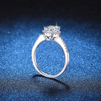[Plus&Max]RADIANT ROUND HALO MOISSANITE ENGAGEMENT RING