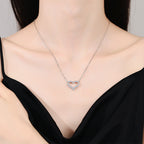[Plus&Max]ROMANTIC HEART MOISSANITE PENDANT NECKLACE