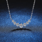 [Plus&Max]MINIMALIST CURVED SMILE MOISSANITE NECKLACE