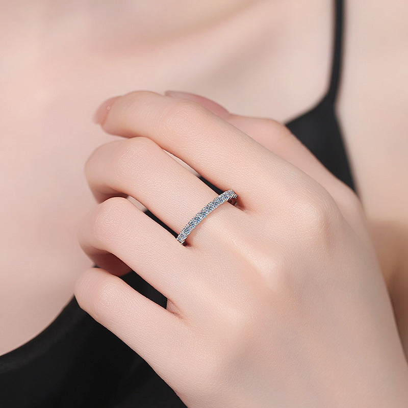 [Plus&Max]DAINTY 0.87CT FULL ETERNITY MOISSANITE RING