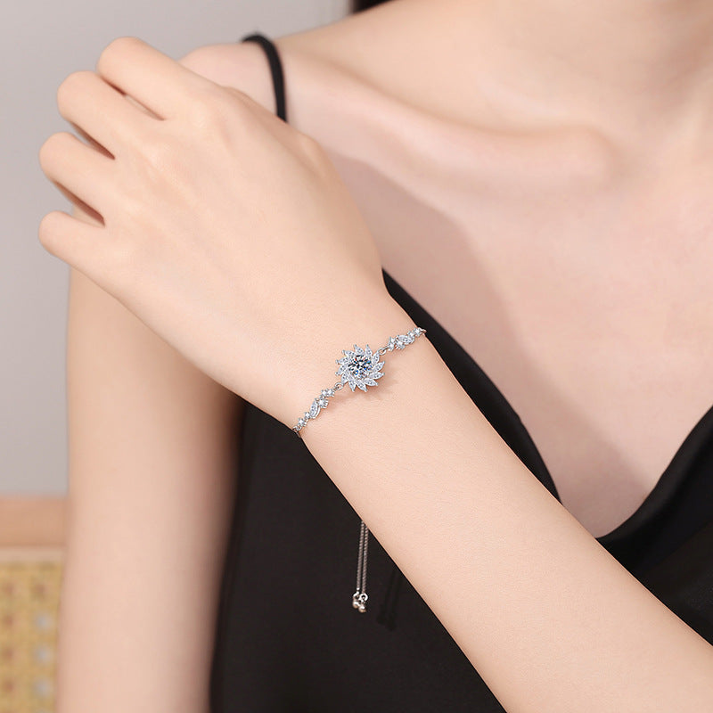 [Plus&Max]RADIANT SUNFLOWER MOISSANITE BRACELET