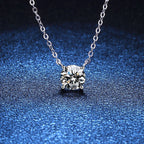 [Plus&Max]CLASSIC FOUR-PRONG SOLITAIRE MOISSANITE NECKLACE
