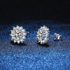 [Plus&Max]BLOOMING SUNFLOWER MOISSANITE STUD EARRINGS