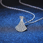 [Plus&Max]ELEGANT FAN-SHAPED MOISSANITE PENDANT NECKLACE