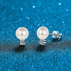 [Plus&Max]ELEGANT NATURAL PEARL & MOISSANITE DROP EARRINGS