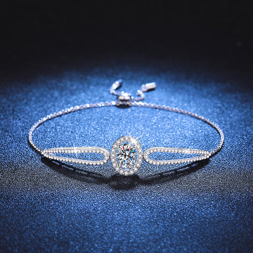[Plus&Max]"PIGEON'S EGG" TEARDROP MOISSANITE BRACELET