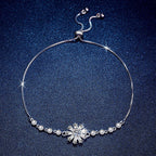 [Plus&Max]RADIANT ICY CRYSTAL SUNFLOWER MOISSANITE BRACELET