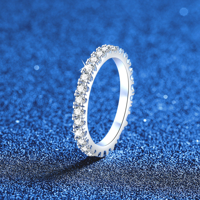 [Plus&Max]DAINTY 0.87CT FULL ETERNITY MOISSANITE RING