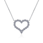 [Plus&Max]ROMANTIC HEART MOISSANITE PENDANT NECKLACE