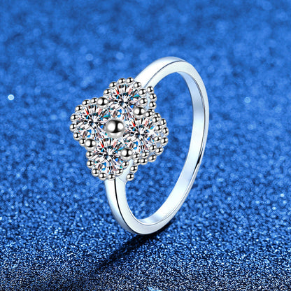 [Plus&Max]ELEGANT FOUR-LEAF CLOVER MOISSANITE RING