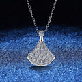 [Plus&Max]ELEGANT FAN-SHAPED MOISSANITE PENDANT NECKLACE