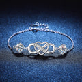 [Plus&Max]DOUBLE-STONE "LOVE LINK" MOISSANITE BRACELET