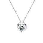 [Plus&Max]GEOMETRIC SUGAR-CUBE MOISSANITE NECKLACE