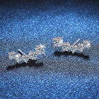[Plus&Max]SPARKLING SMILE ARC MOISSANITE STUD EARRINGS