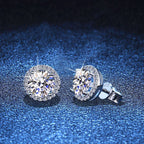 [Plus&Max]CLASSIC 4-PRONG ROUND MOISSANITE STUD EARRINGS